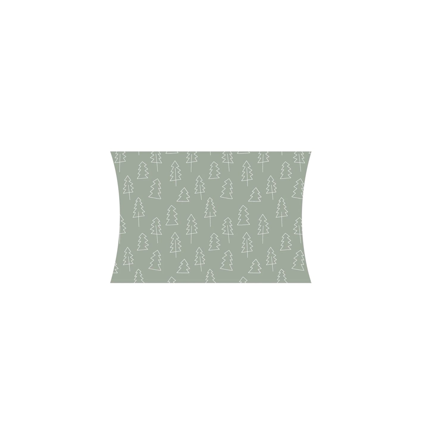 Gondeldoosje - kerstboompjes - groen/wit - 12x10x2,5 cm