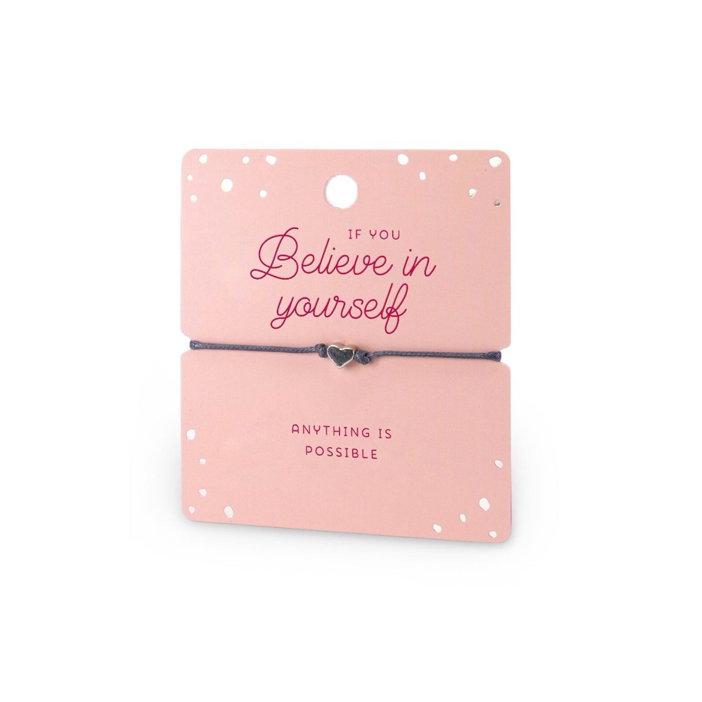 Geluksarmbandje - believe in yourself - zilverkleurig