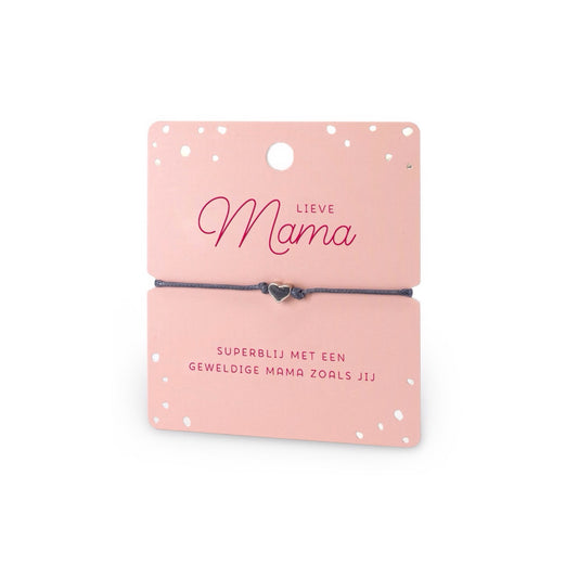 Geluksarmbandje - lieve mama - zilverkleurig