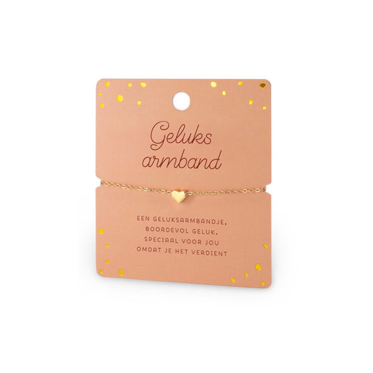 Geluksarmbandje - geluksarmband - goudkleurig