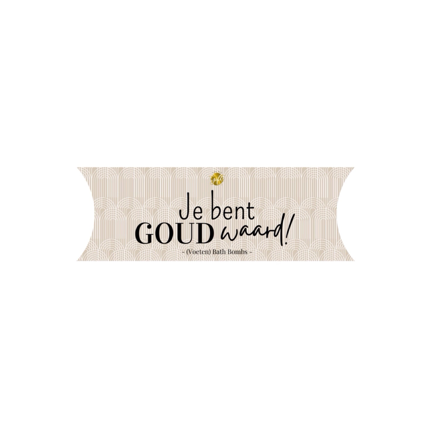 Bath bombs in gondeldoosje - je bent goud waard - 5 bath bombs