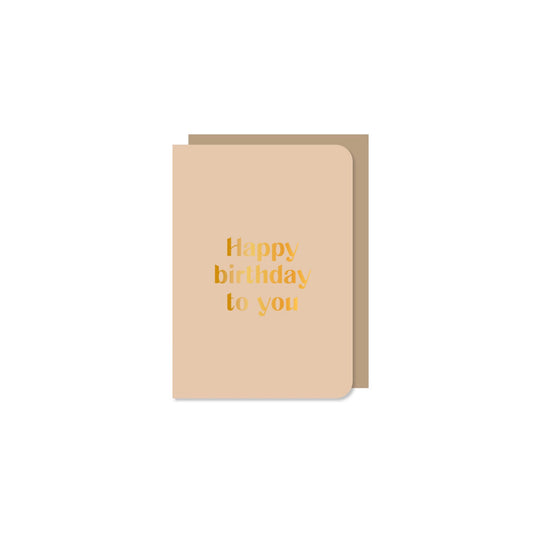 Dubbele wenskaart - happy birthday to you