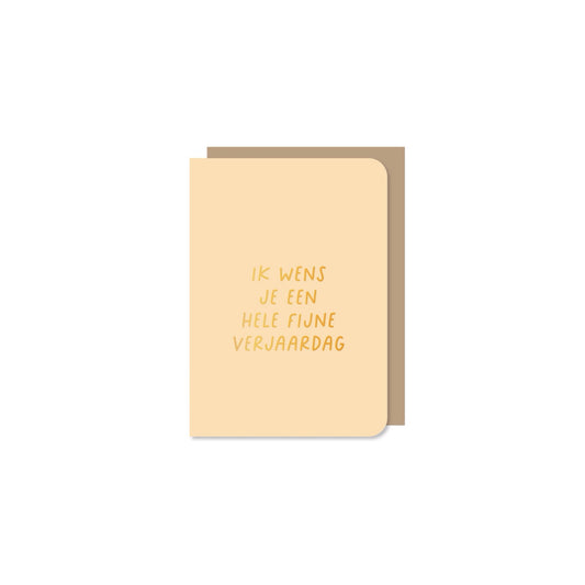 Dubbele wenskaart - ik wens je een fijne verjaardag
