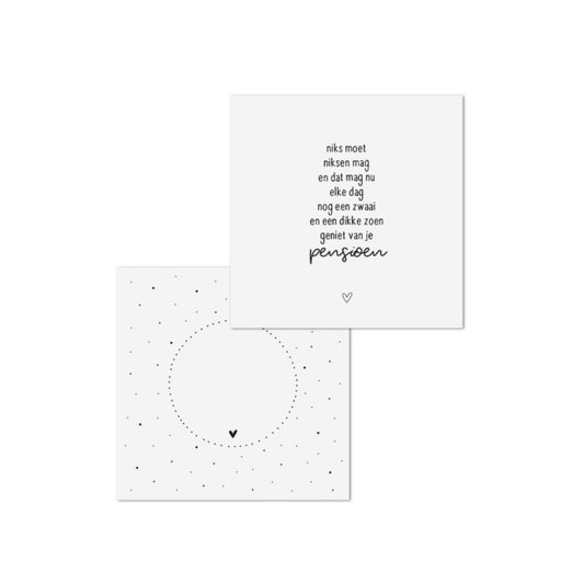 Dubbele wenskaart - pensioen