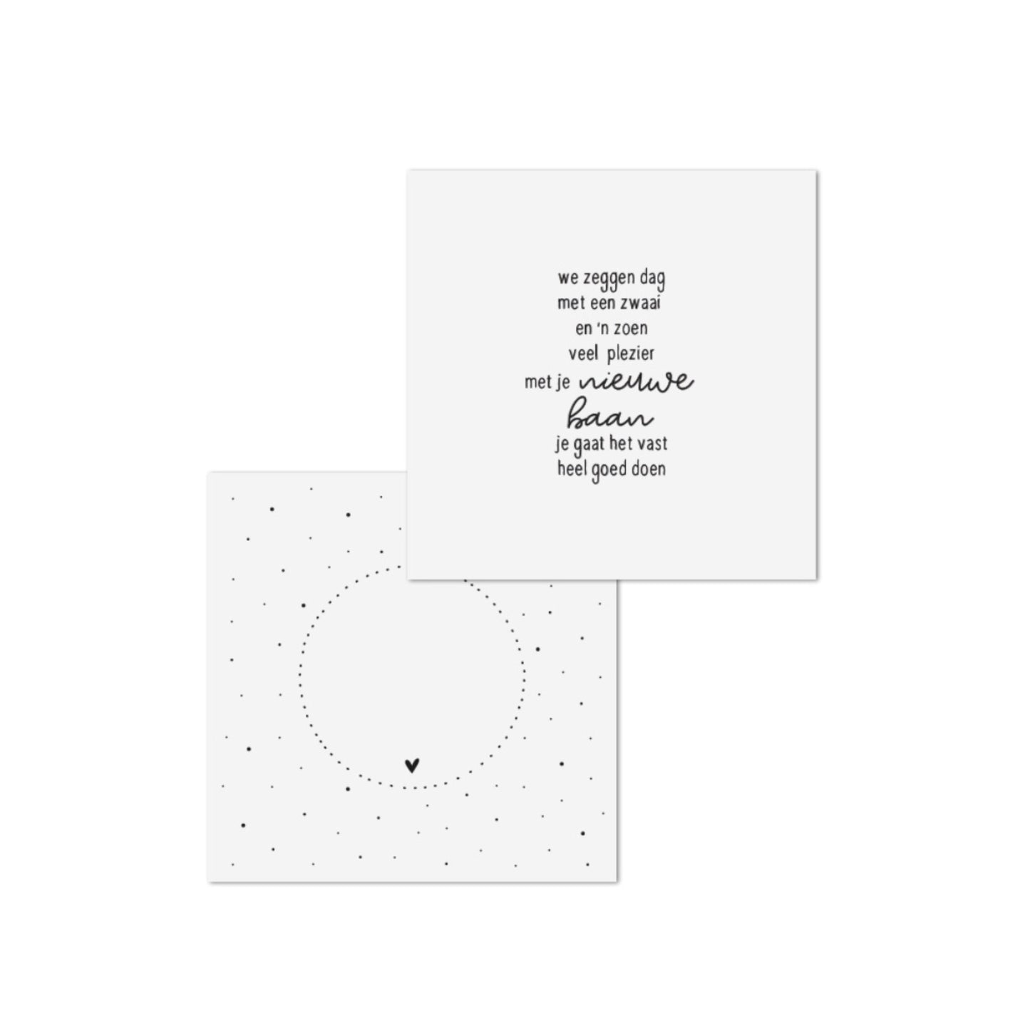 Dubbele wenskaart - nieuwe baan