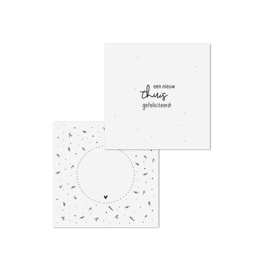 Dubbele wenskaart - een nieuw thuis