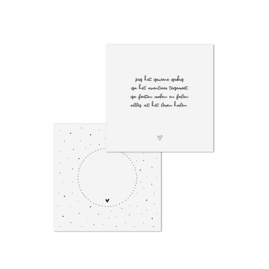 Dubbele wenskaart - zeg het gewone gedag