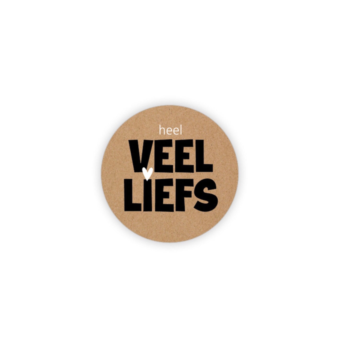 Cadeaustickers XL - heel veel liefs - 10 stuks
