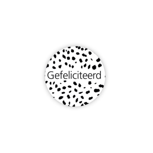 Cadeaustickers - gefeliciteerd - 10 stuks