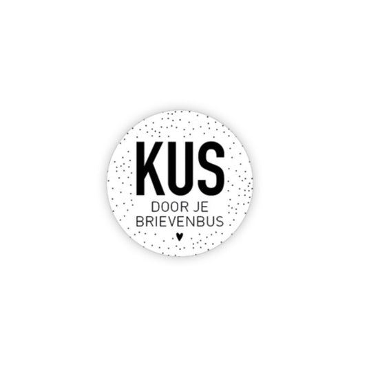 Cadeaustickers - kus door je brievenbus - 10 stuks