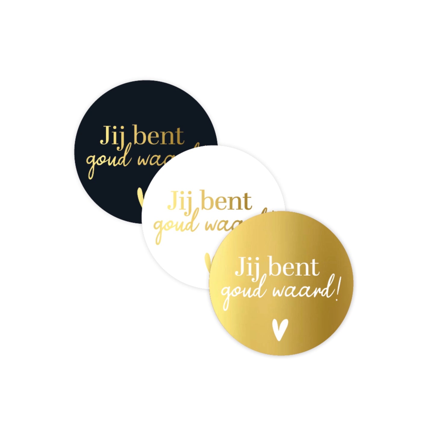 Cadeaustickers - jij bent goud waard - 9 stuks