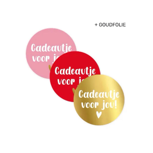 Cadeaustickers - cadeautje voor jou - 9 stuks