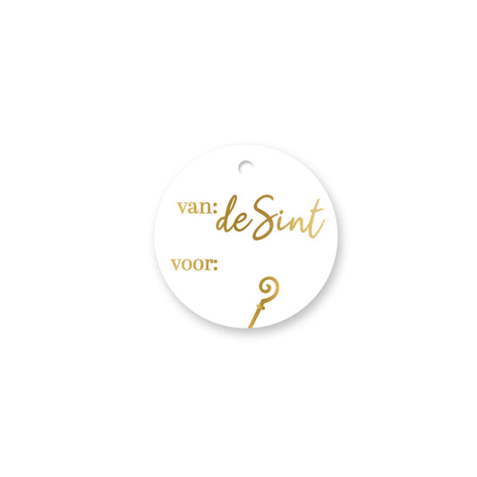 Cadeaulabel - van de sint, voor