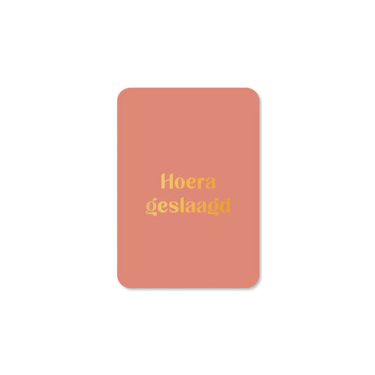 Ansichtkaart - hoera geslaagd