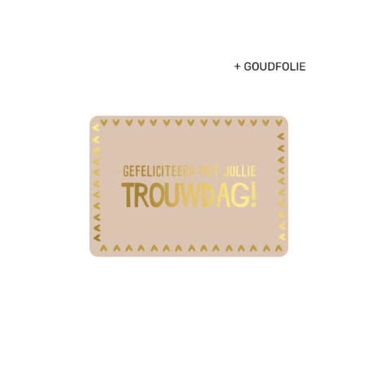 Ansichtkaart - gefeliciteerd met jullie trouwdag