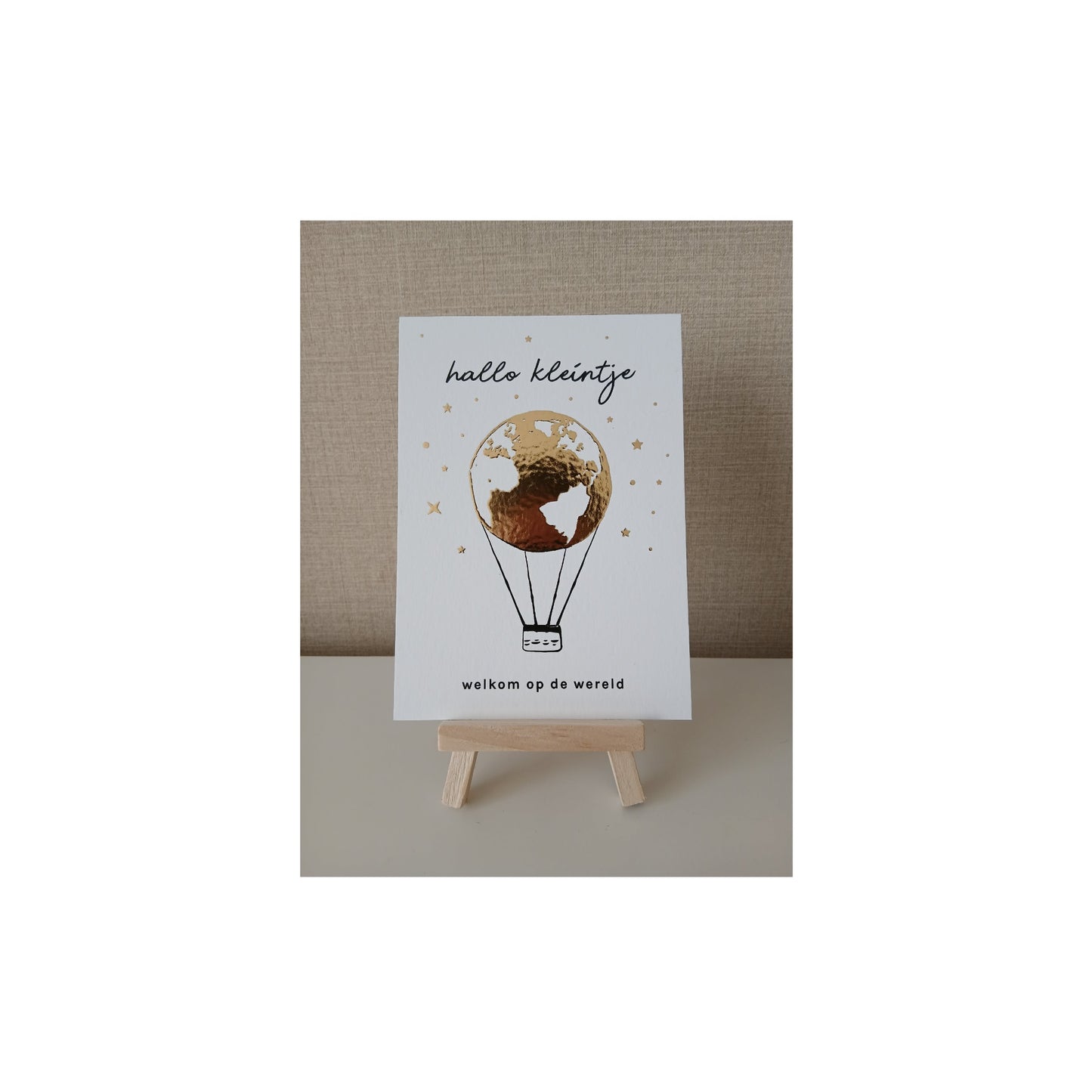Ansichtkaart - hallo kleintje