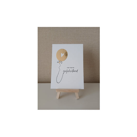 Ansichtkaart - van harte gefeliciteerd