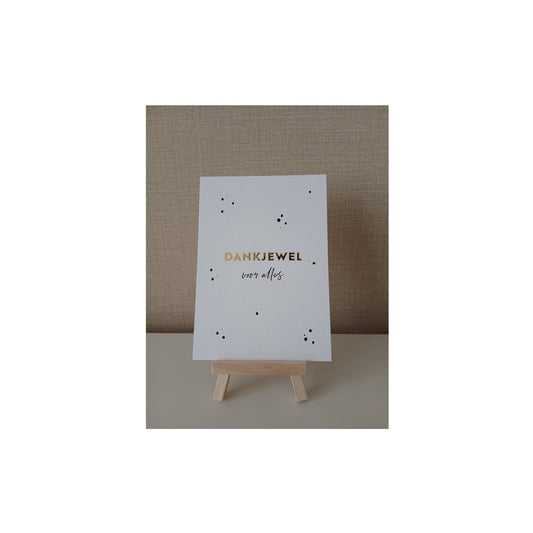 Ansichtkaart - dankjewel voor alles