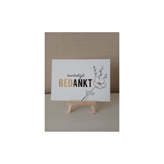Ansichtkaart - hartelijk bedankt