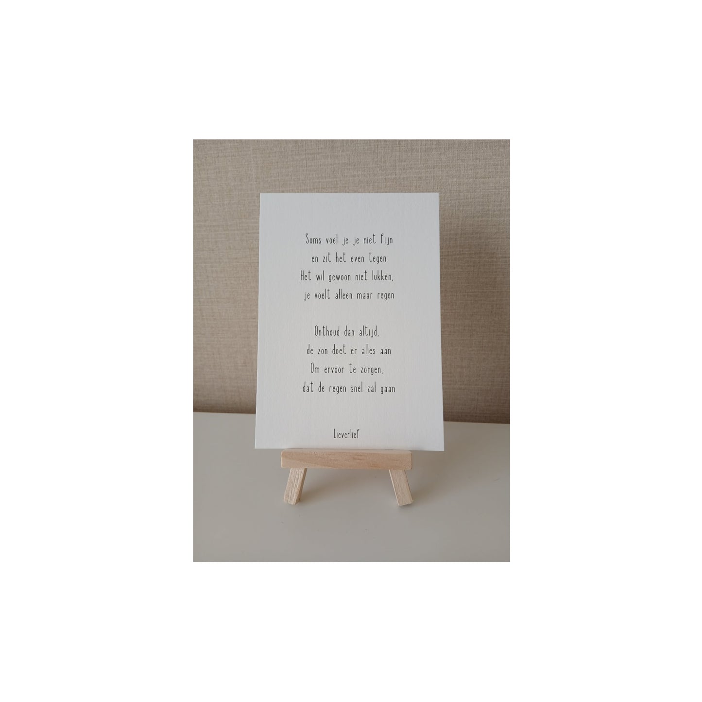 Ansichtkaart - soms voel je je niet fijn
