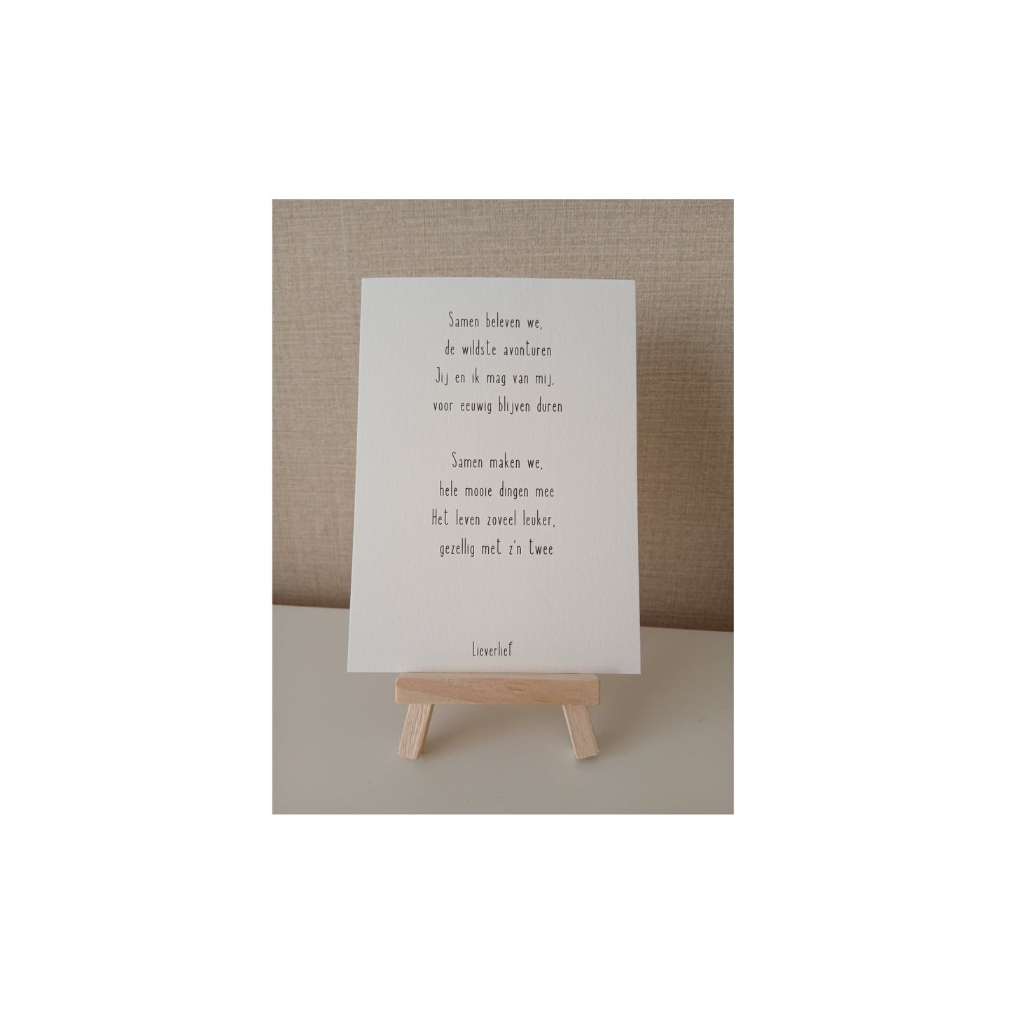 Ansichtkaart - samen beleven we de wildste avonturen