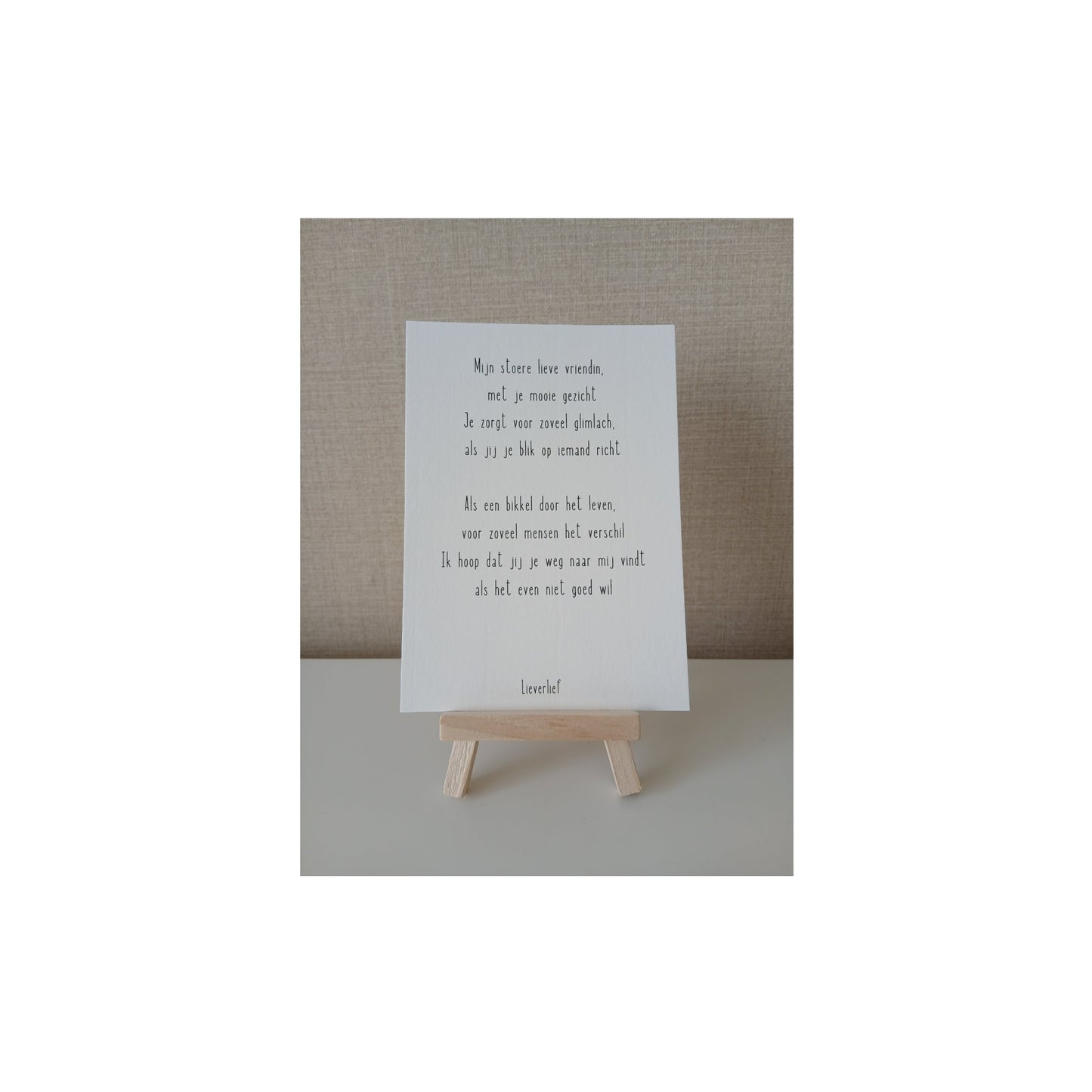 Ansichtkaart - mijn stoere lieve vriendin