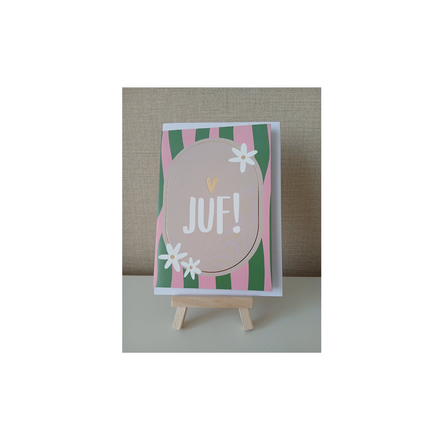 Dubbele wenskaart - juf