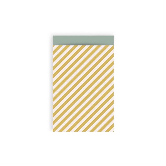 Cadeauzakjes | yellow stripes (5 stuks)