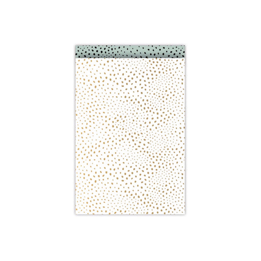 Cadeauzakjes | flocks wit/goud (5 stuks)