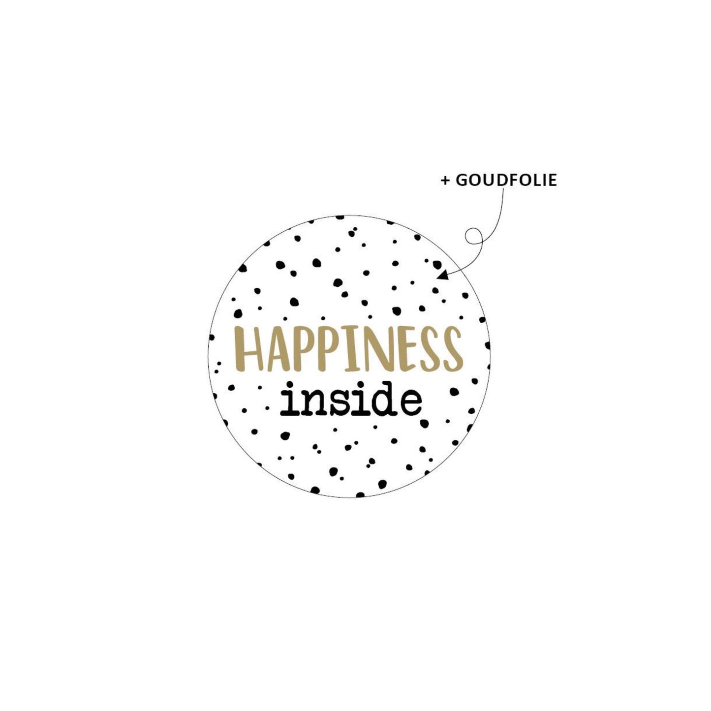 Cadeaustickers | happiness inside (10 stuks)