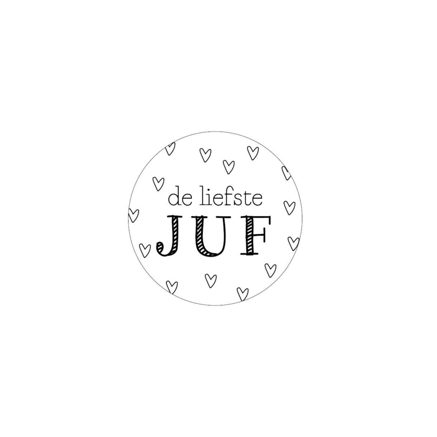 Cadeaustickers | de liefste juf (5 stuks)