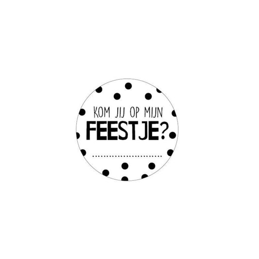 Cadeaustickers | kom je op mijn feestje? (10 stuks)