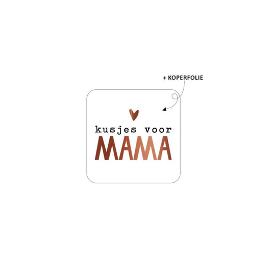 Cadeaustickers | kusjes voor mama (10 stuks)