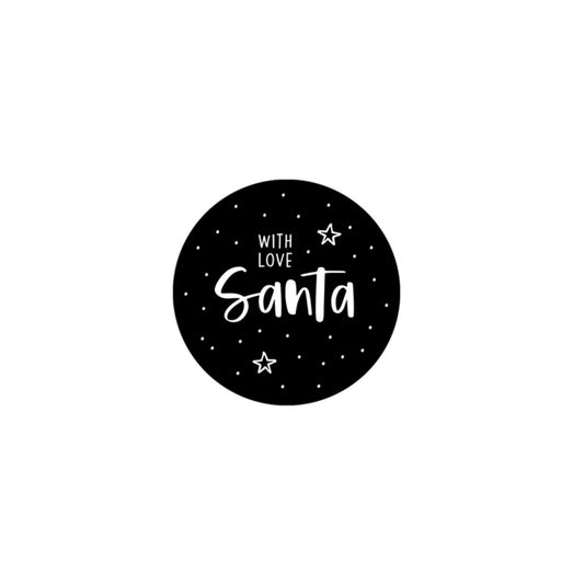 Cadeaustickers | with love santa (10 stuks)