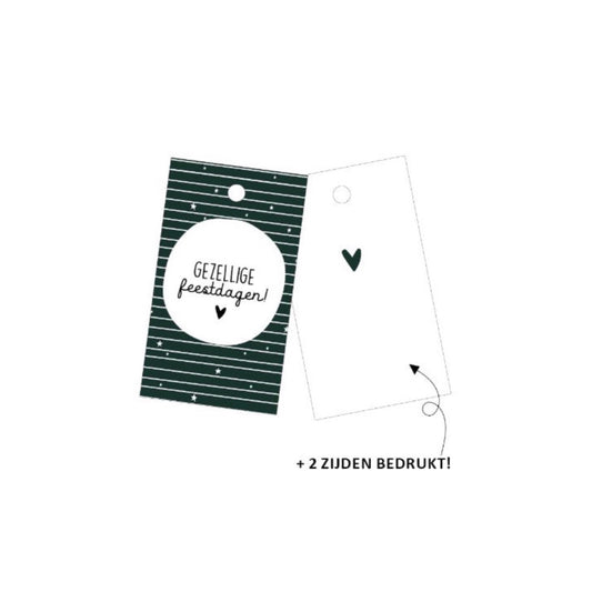 Cadeaulabel | gezellige feestdagen (5 stuks)