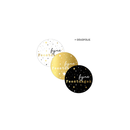 Cadeaustickers | fijne feestdagen (9 stuks)