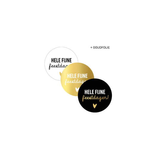 Cadeaustickers | hele fijne feestdagen (9 stuks)