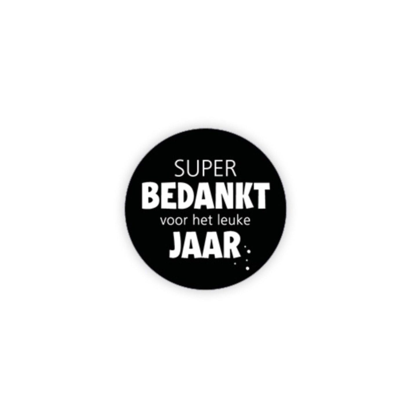 Cadeaustickers | super bedankt voor het leuke jaar (10 stuks)