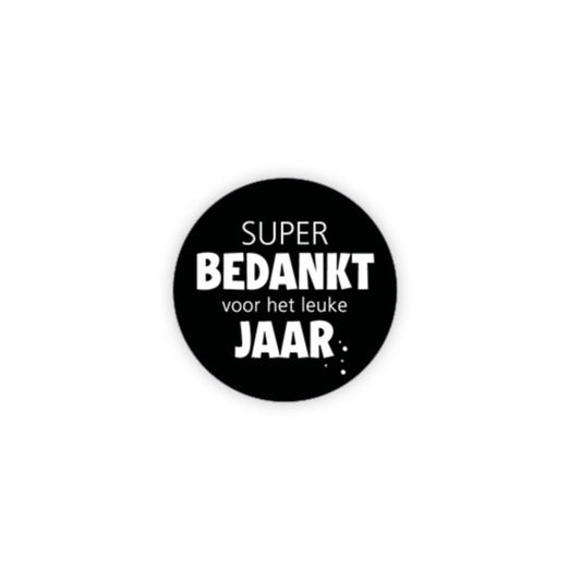 Cadeaustickers | super bedankt voor het leuke jaar (10 stuks)