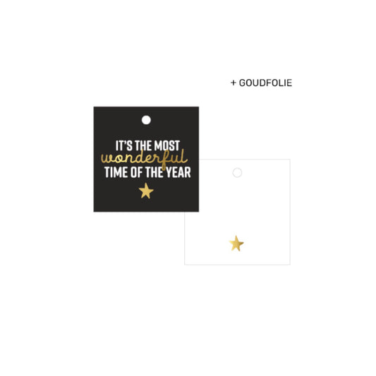 Cadeaulabel | most wonderful time of the year (5 stuks)