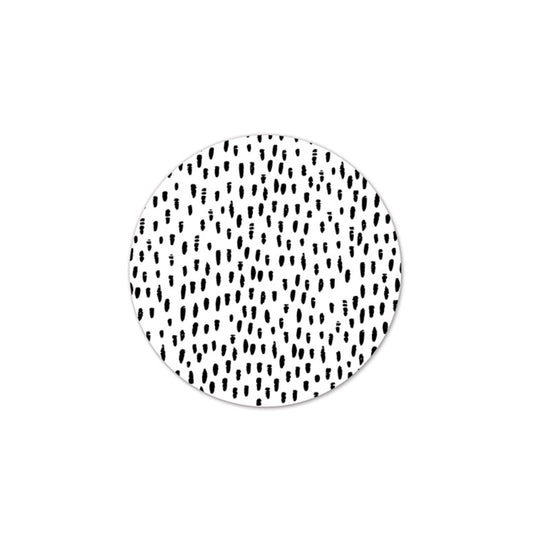 Cadeaustickers XL | handdrawn dots wit (10 stuks)