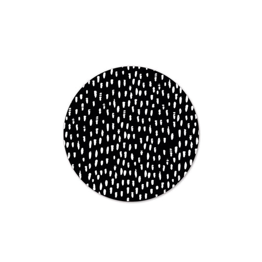 Cadeaustickers XL | handdrawn dots zwart (10 stuks)