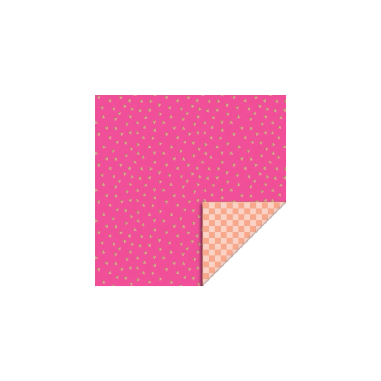Cadeaupapier - small hearts - roze - 30x200 cm