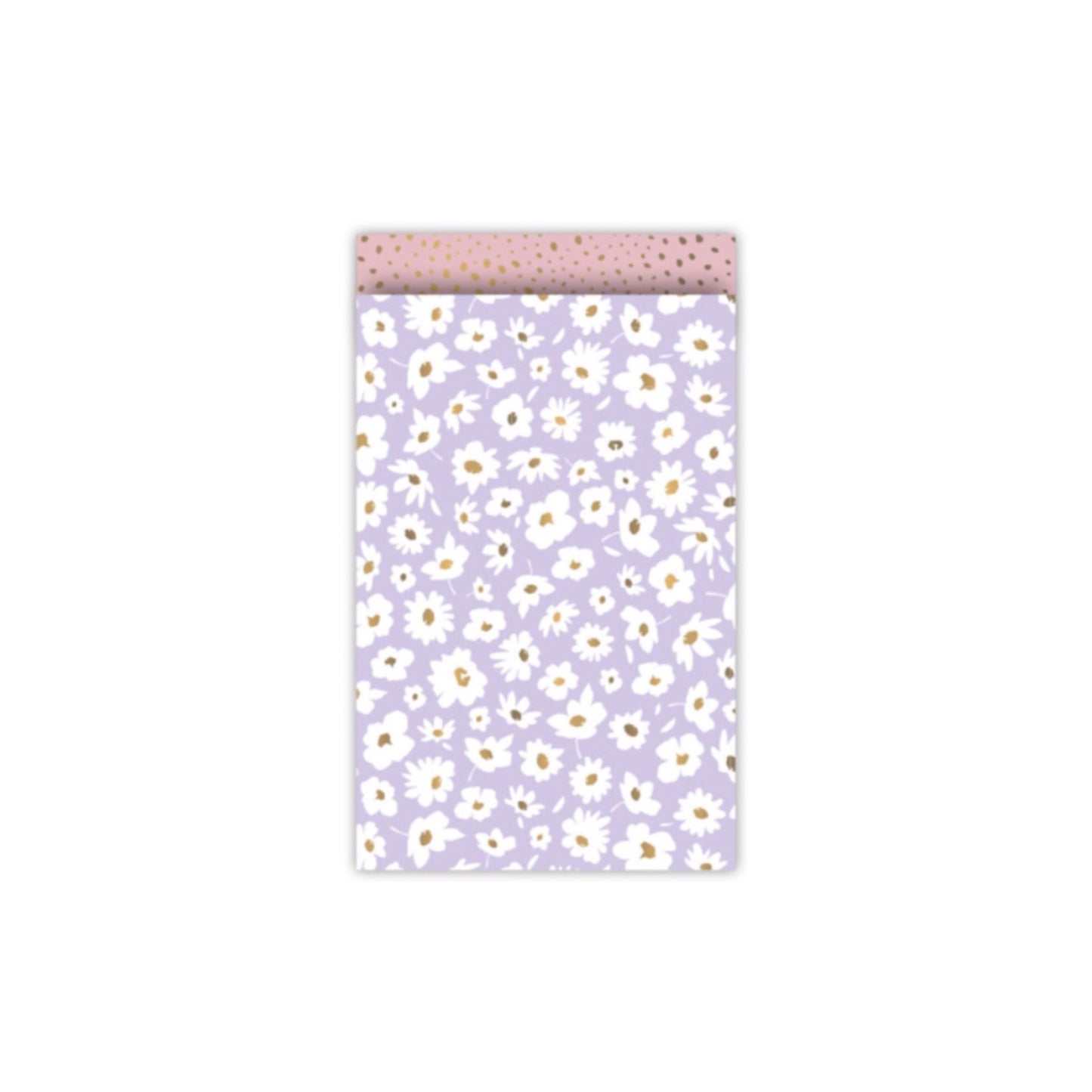 Cadeauzakjes - millefleurs - lila - 12x19 cm - 5 stuks