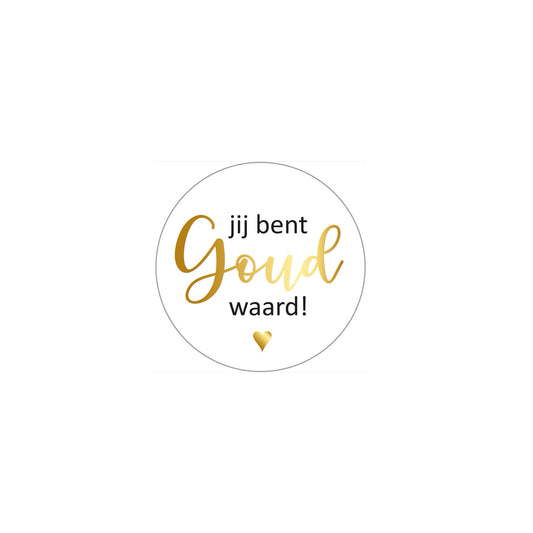 Cadeaustickers | jij bent goud waard (10 stuks)
