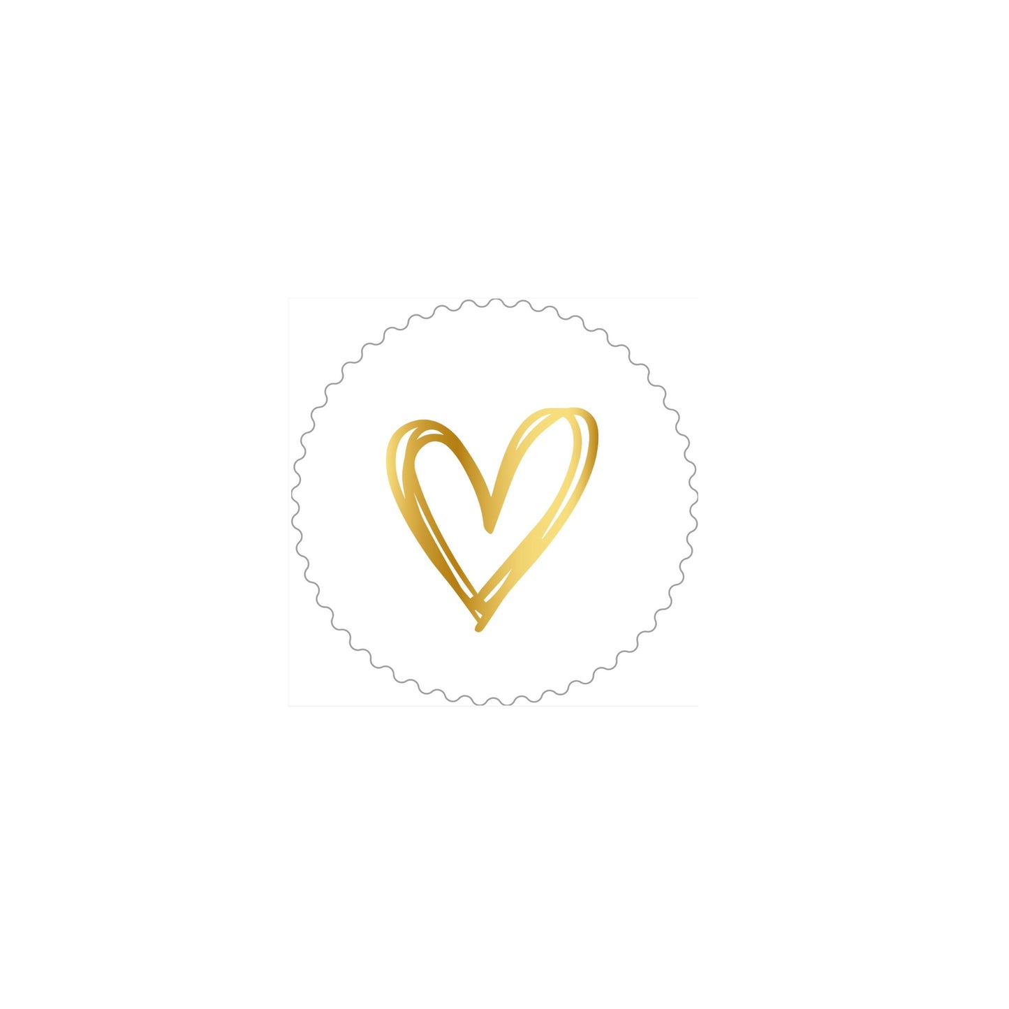 Cadeaustickers | hart (10 stuks)