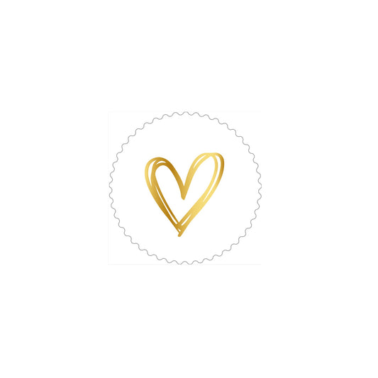 Cadeaustickers | hart (10 stuks)