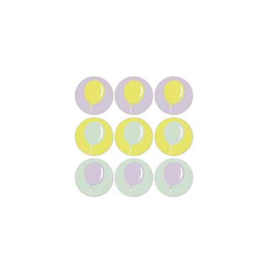 Cadeaustickers | ballonnen (9 stuks)