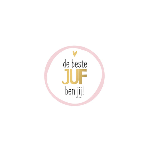 Cadeaustickers | de beste juf ben jij (5 stuks)