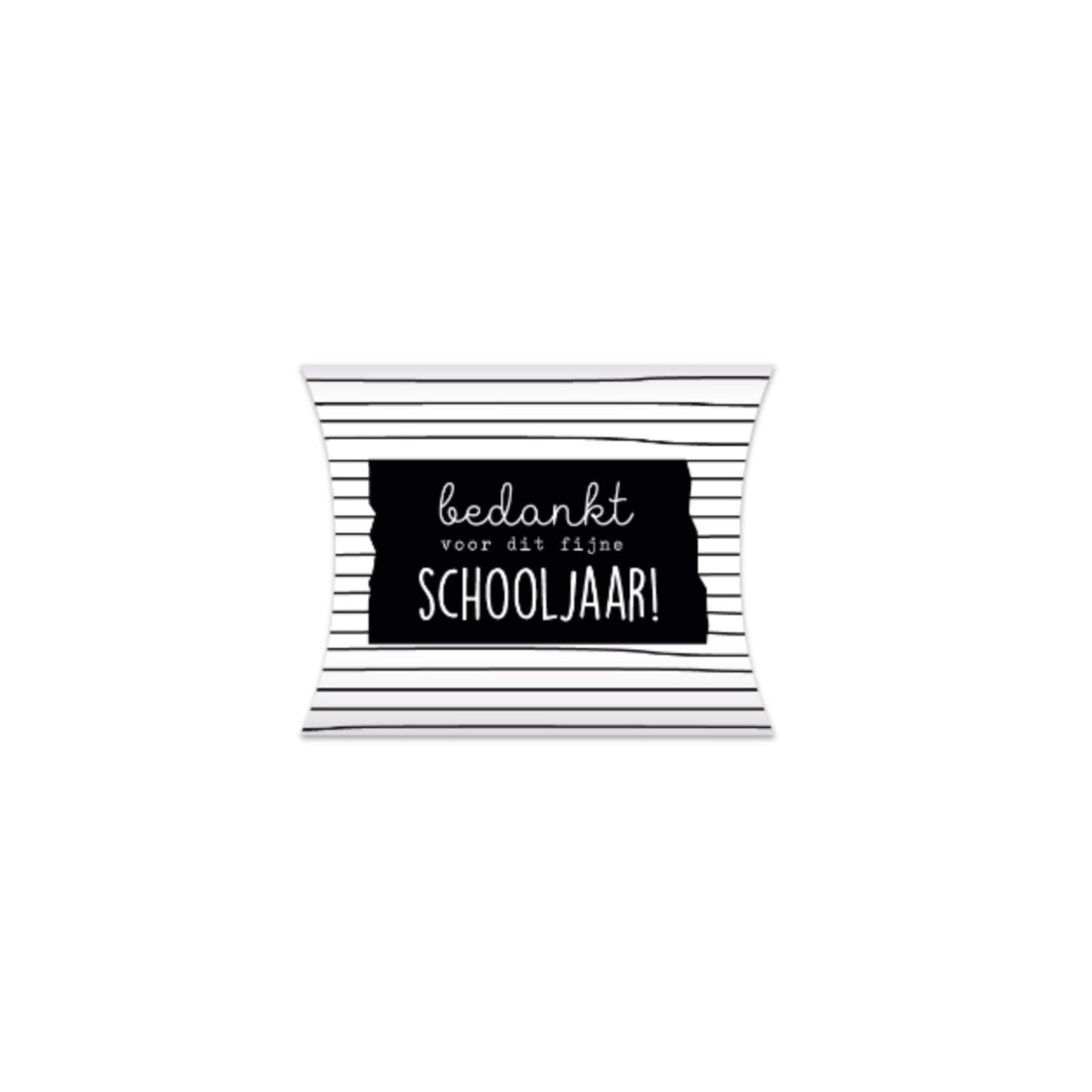 Gondeldoosje - bedankt voor dit fijne schooljaar - zwart/wit